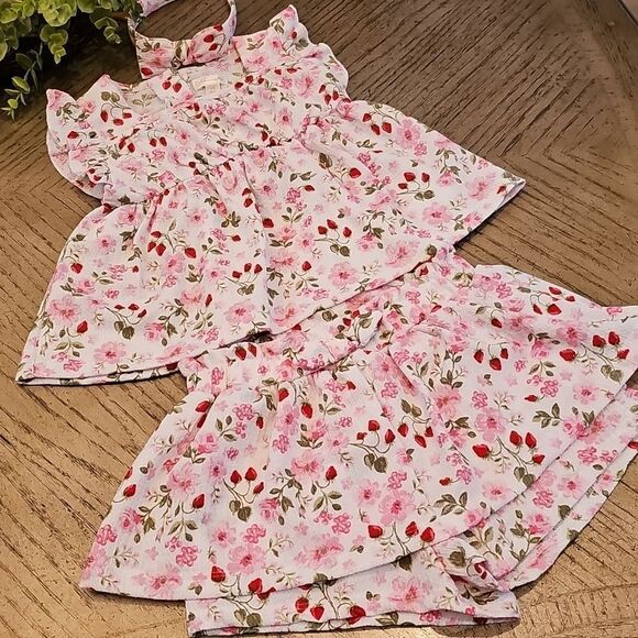 Floral Skort Set Short Skirt, Headband And Top 6X - Picture 15 of 15